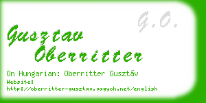 gusztav oberritter business card