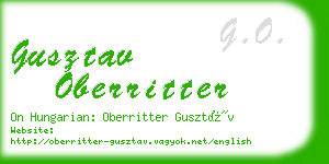 gusztav oberritter business card